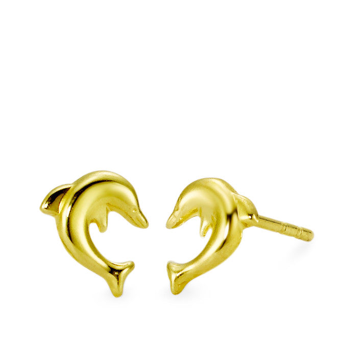 Clous d'oreilles Or jaune 18K Dauphin