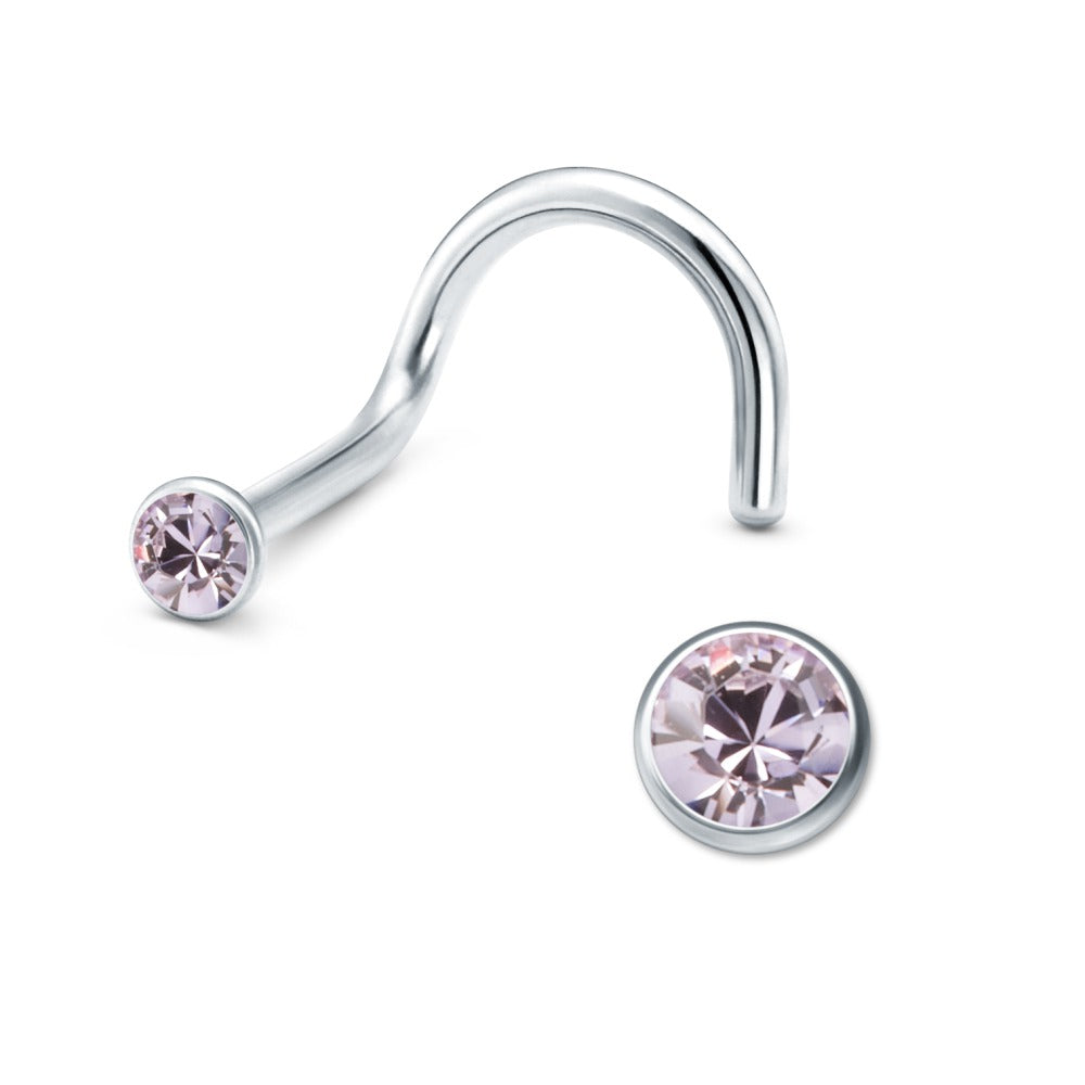 Clous de nez Acier inoxydable Zircone pourpre Ø2.5 mm