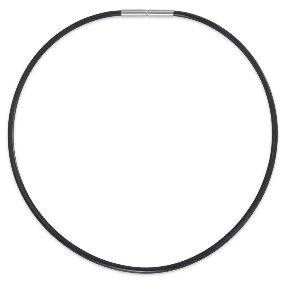 Collier Acier inoxydable, Caoutchouc 45 cm Ø3.5 mm