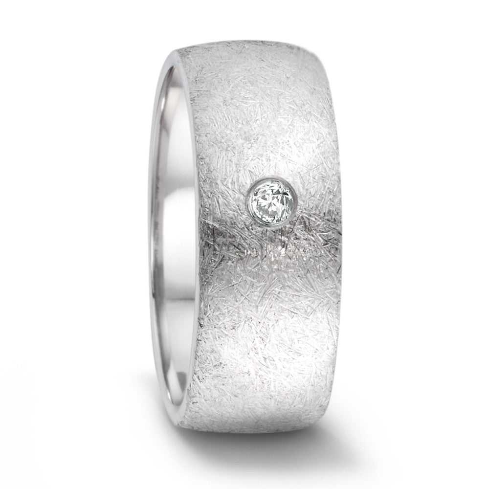 Partnerring Edelstahl Diamant 0.06 ct, tw-si