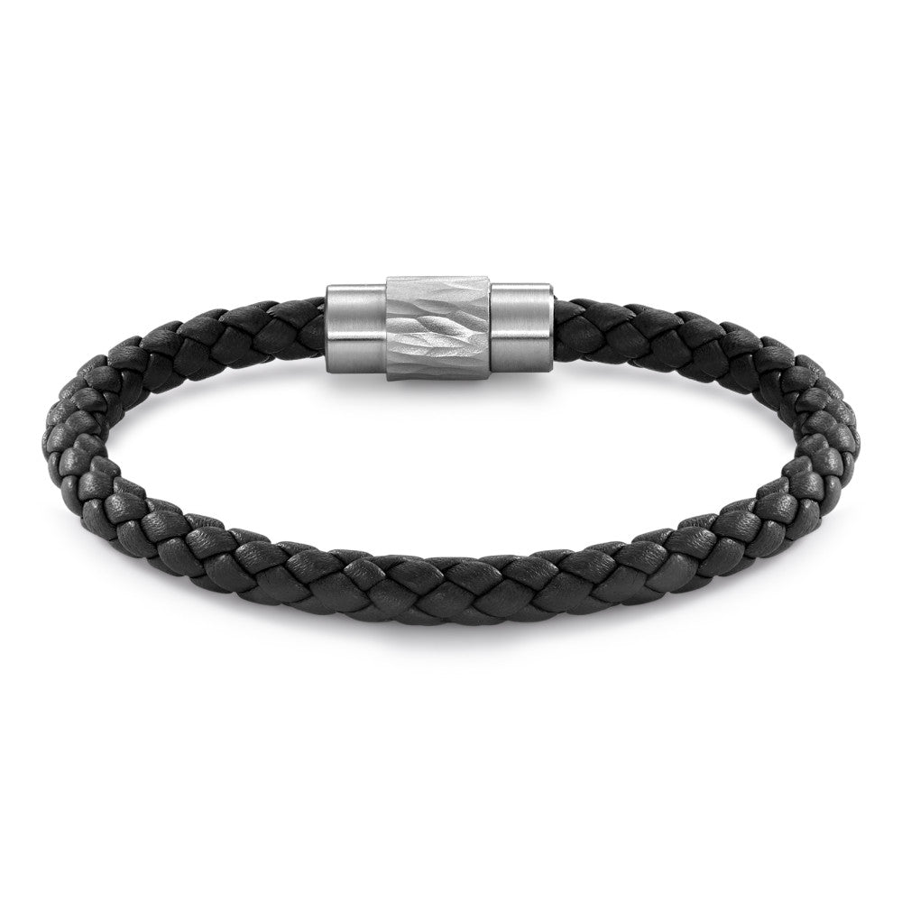 Bracelet Acier inoxydable, Cuir 20 cm Ø6.5 mm