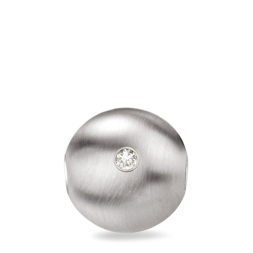 Anhänger GLOBE aus Edelstahl mit Brillant 0,02 Carat