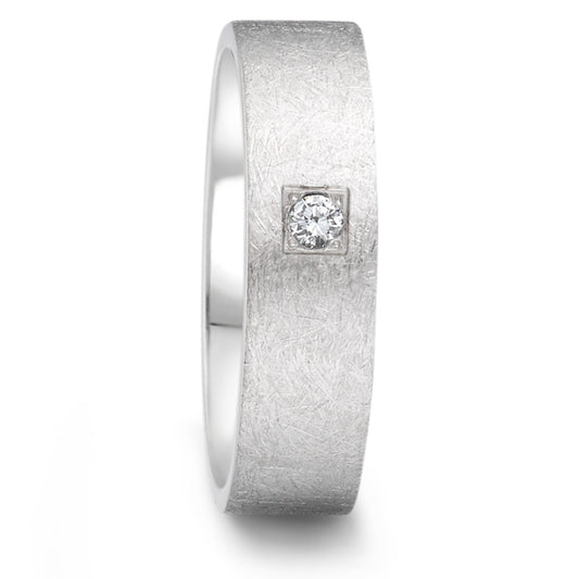 Partnerring Roestvrijstaal Diamant 0.06 ct, tw-si