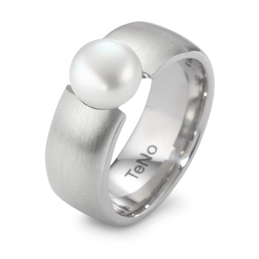 Bague Acier inoxydable perle d'eau douce