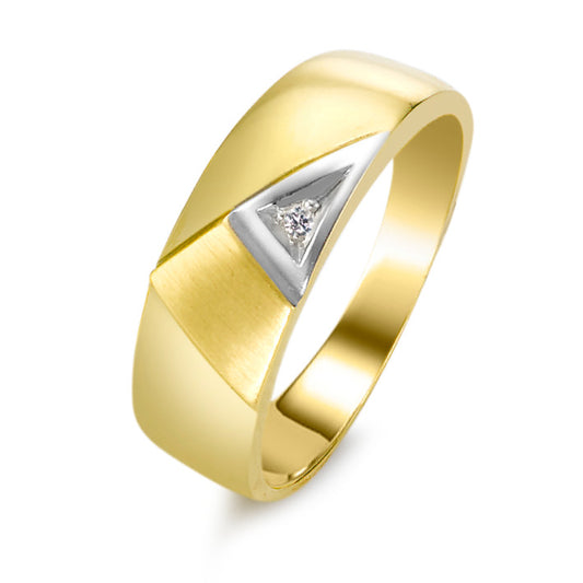 Fingerring 750/18 K Gelbgold Diamant 0.005 ct, w-si