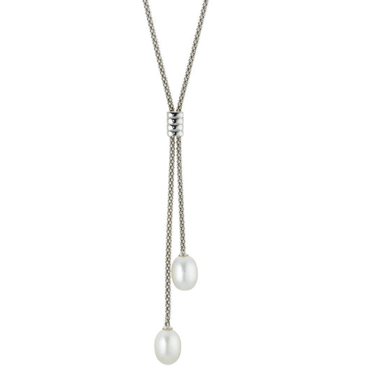 Collier argent avec perles, 45 cm