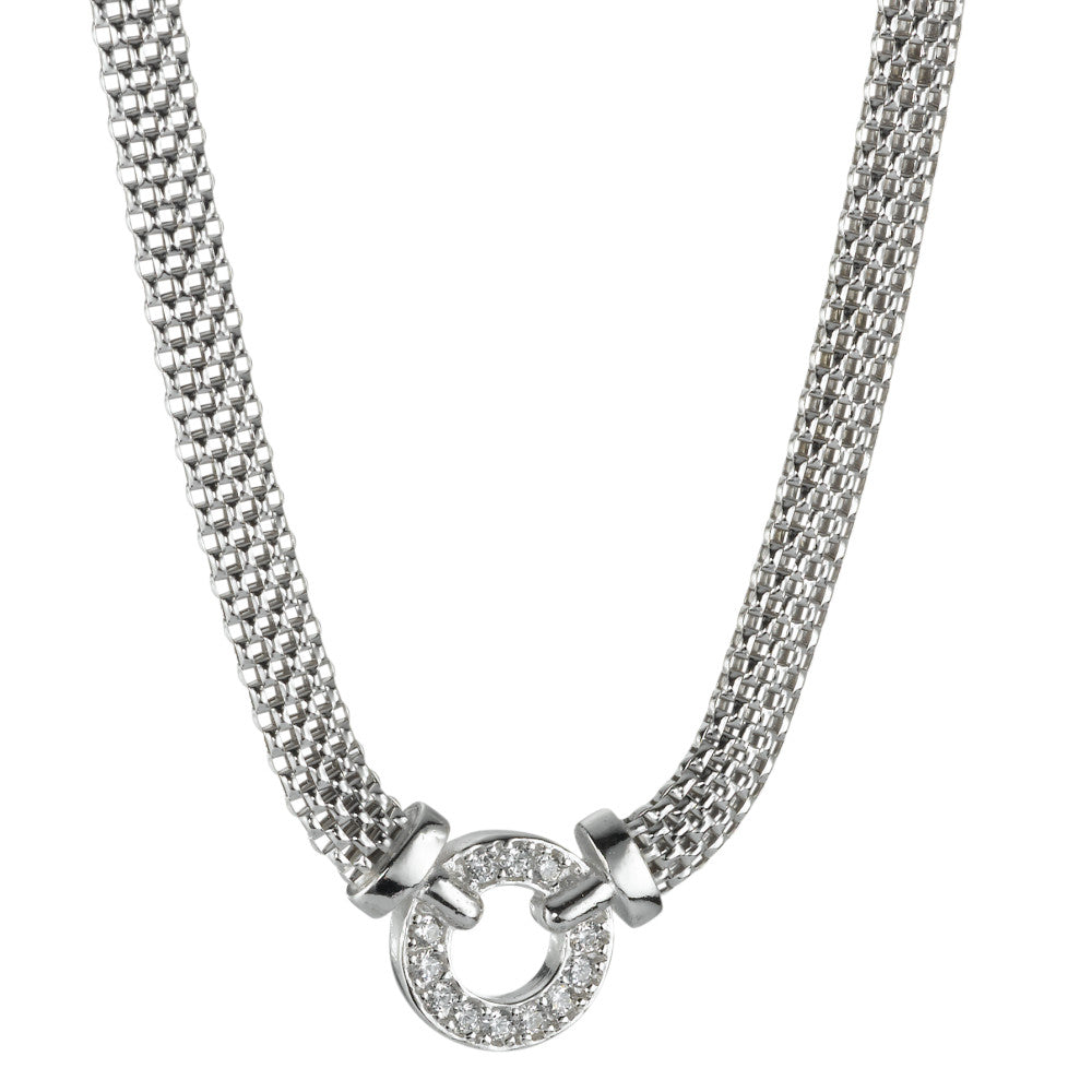 Collier Zilver Zirkonia 47 cm