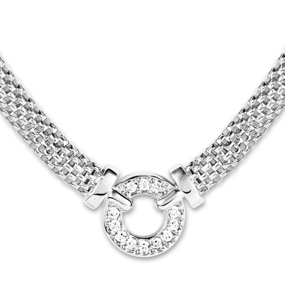 Collier Zilver Zirkonia 47 cm