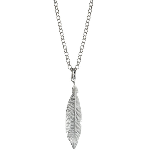 Collier 925 pendentif plume