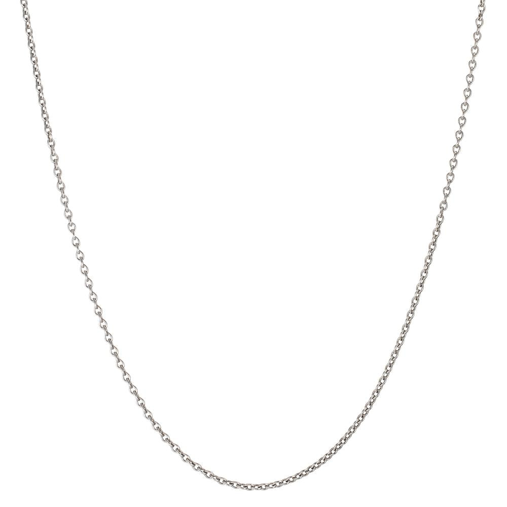 Chaînette Or blanc 750/18 ct., maille forçat, 42 cm