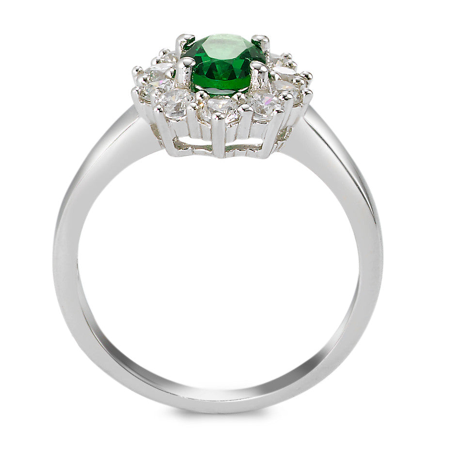 Bague Argent Zircone vert