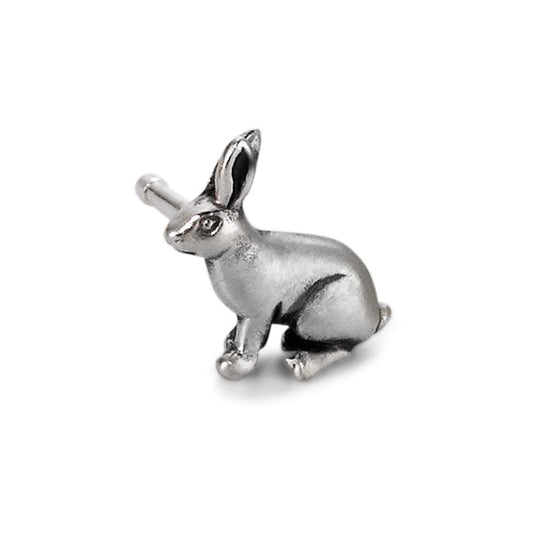 Clous d'oreille à l'unité Argent Patinée Lapin