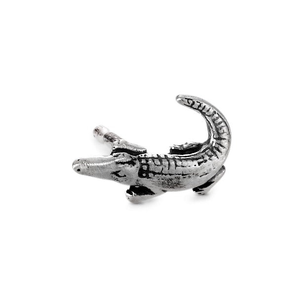 Clous d'oreille à l'unité Argent Patinée Crocodile