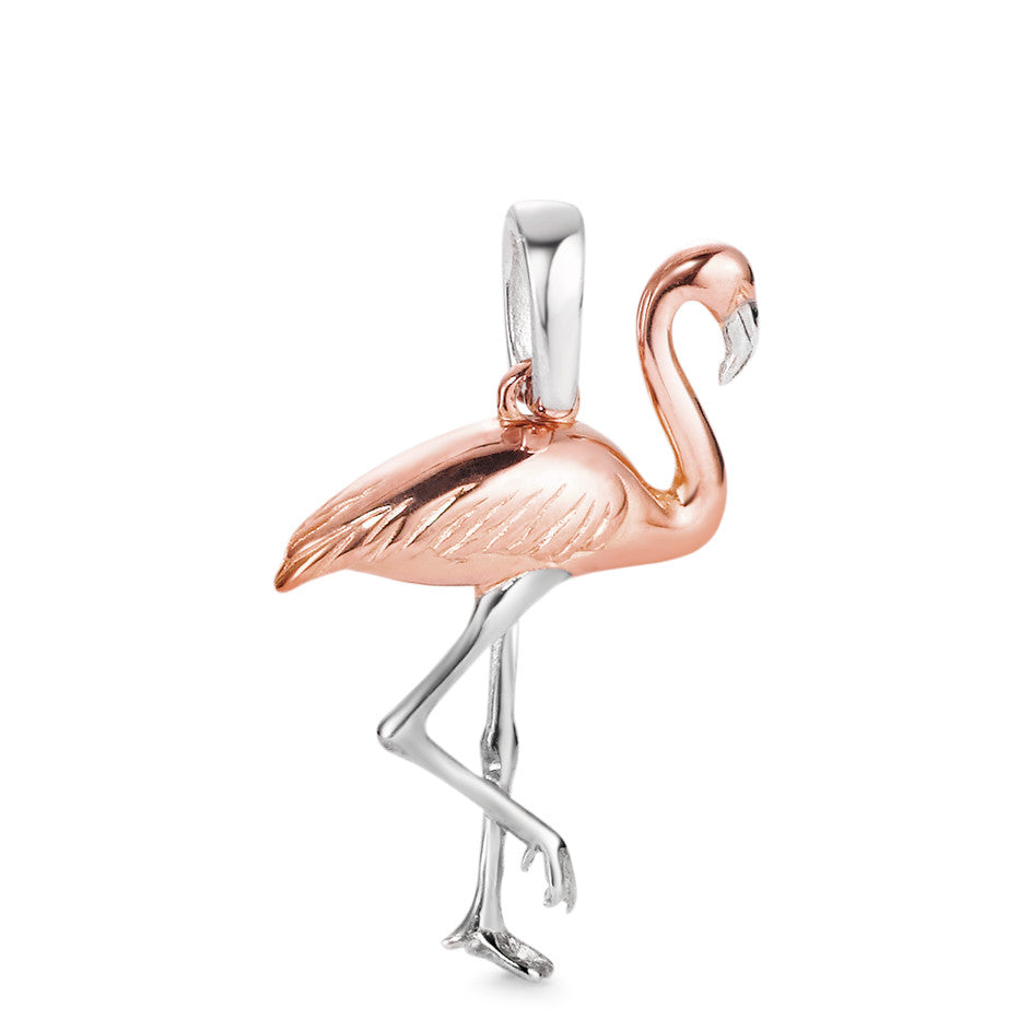 Hanger 750/18K rood goud, 750/18K witgoud Flamingo