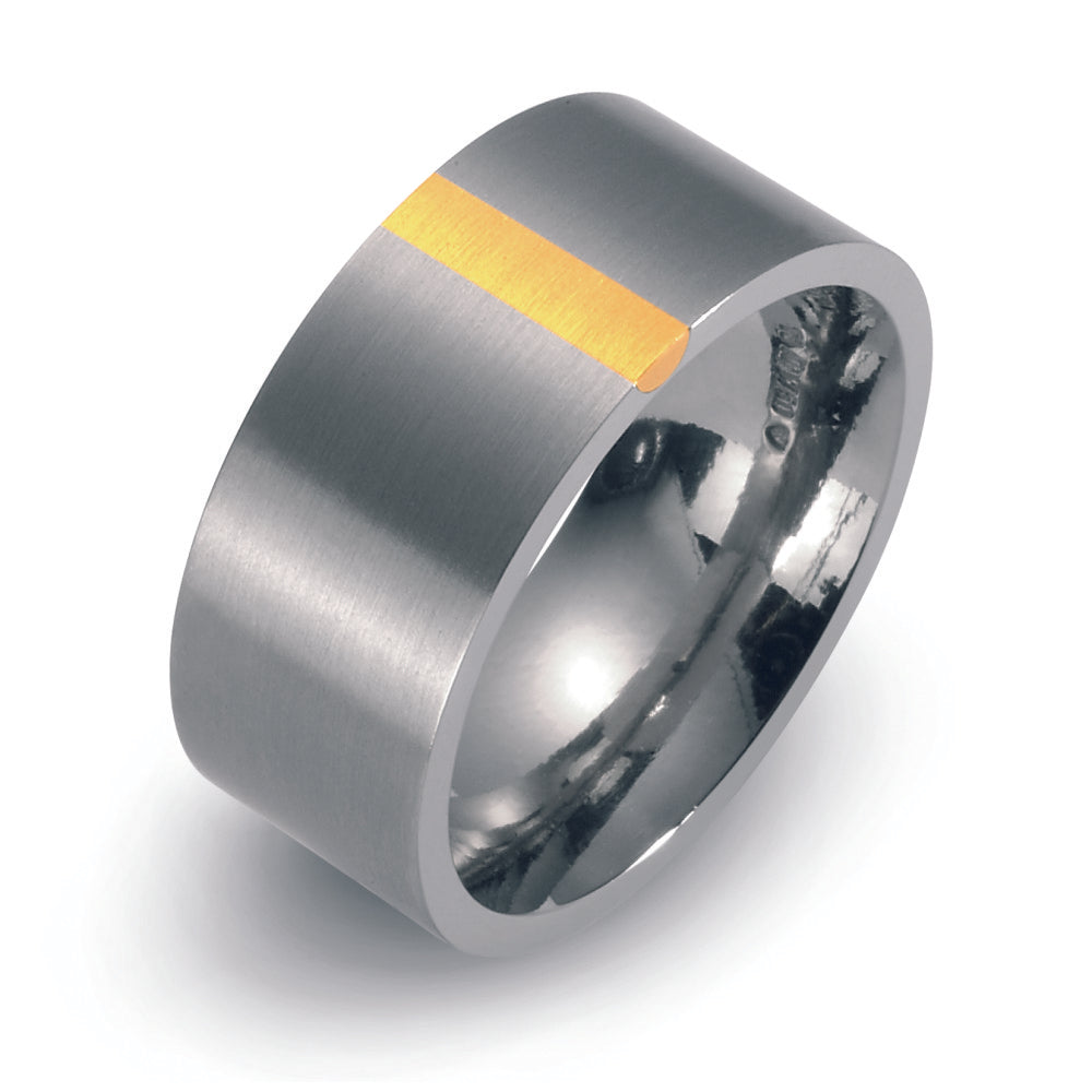 Ring Titanium, 750/18K geel goud