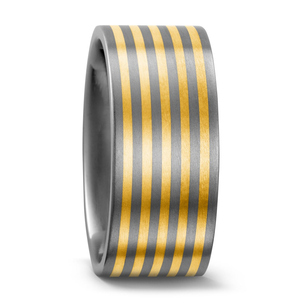 Bague Titane, Or jaune 18K