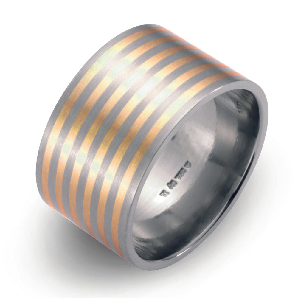 Ring Titanium, 750/18 krt geel goud