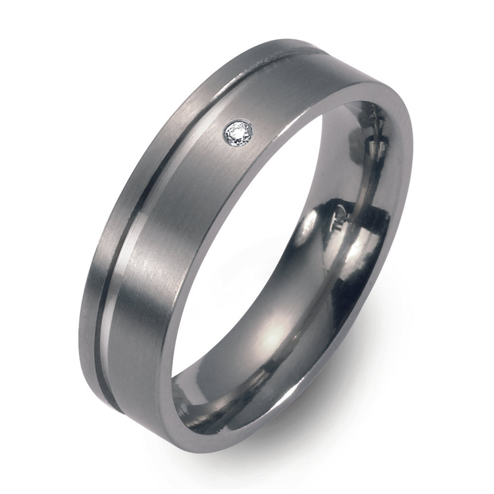 Partnerring Titanium Diamant 0.03 ct, w-si