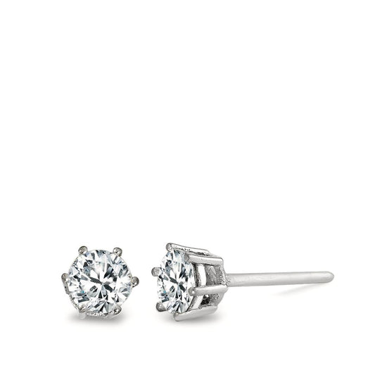 Clous d'oreilles Or blanc 750/18 ct.