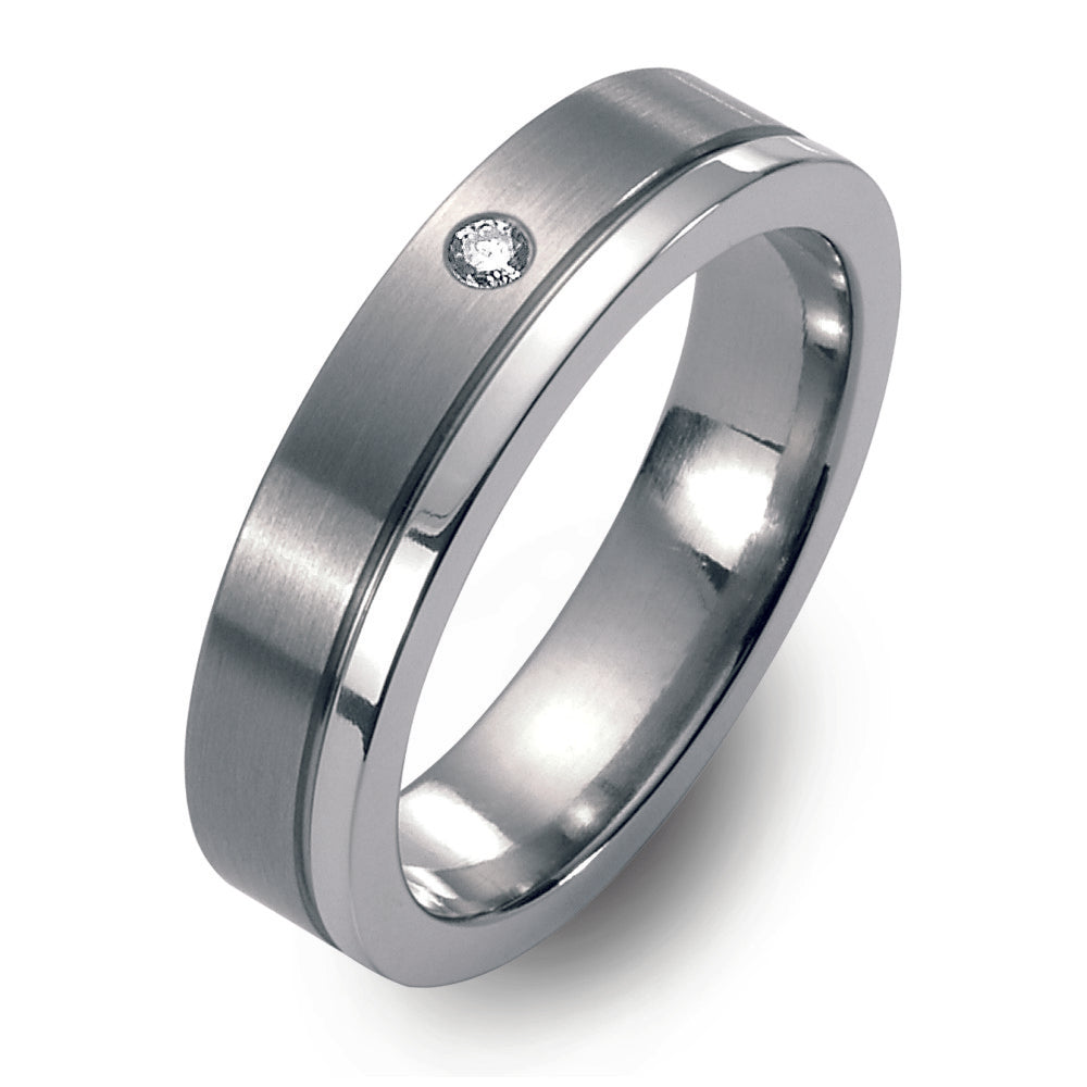 Partnerring Titan Diamant 0.03 ct, w-si