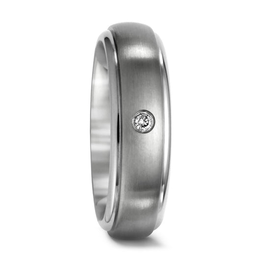 Partnerring Titanium Diamant 0.03 ct, w-si