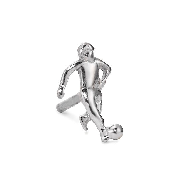 Clous d'oreille à l'unité Or blanc 18K Football