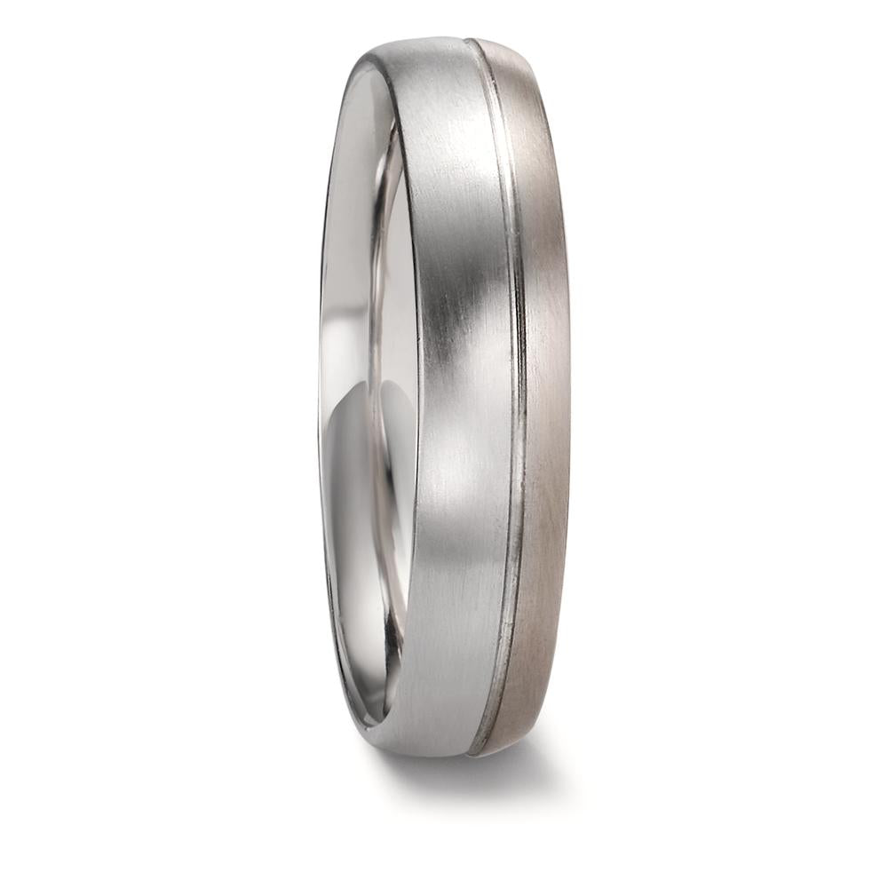 Partnerring 950 Platina, 750/18 krt grijs goud