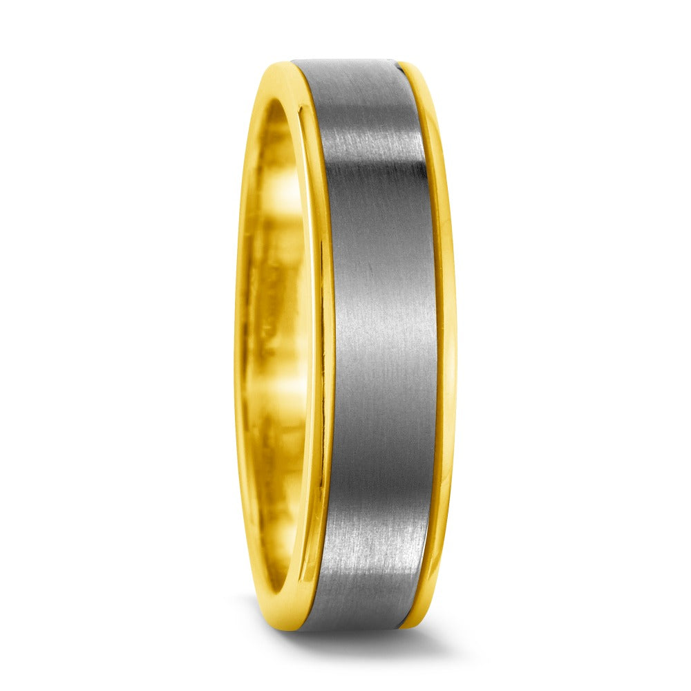 Partnerring Titanium, 750/18 krt geel goud