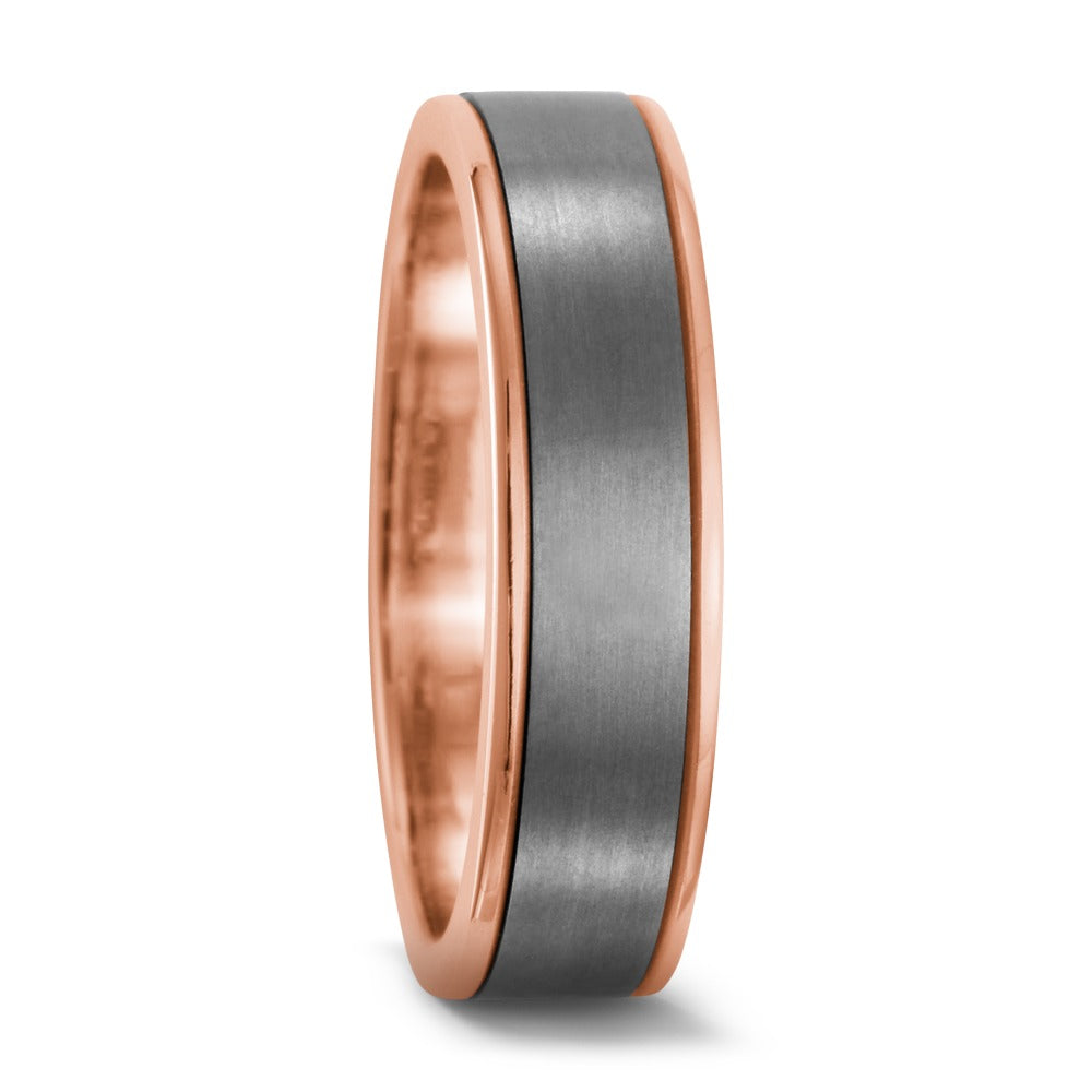 Partnerring Titanium, 750/18 krt rood goud