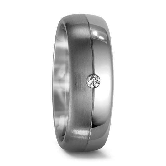 Partnerring Titanium Diamant 0.02 ct, w-si