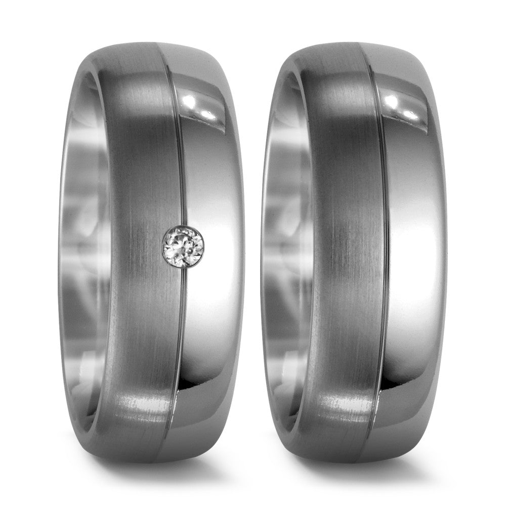 Partnerring Titan Diamant 0.02 ct, w-si