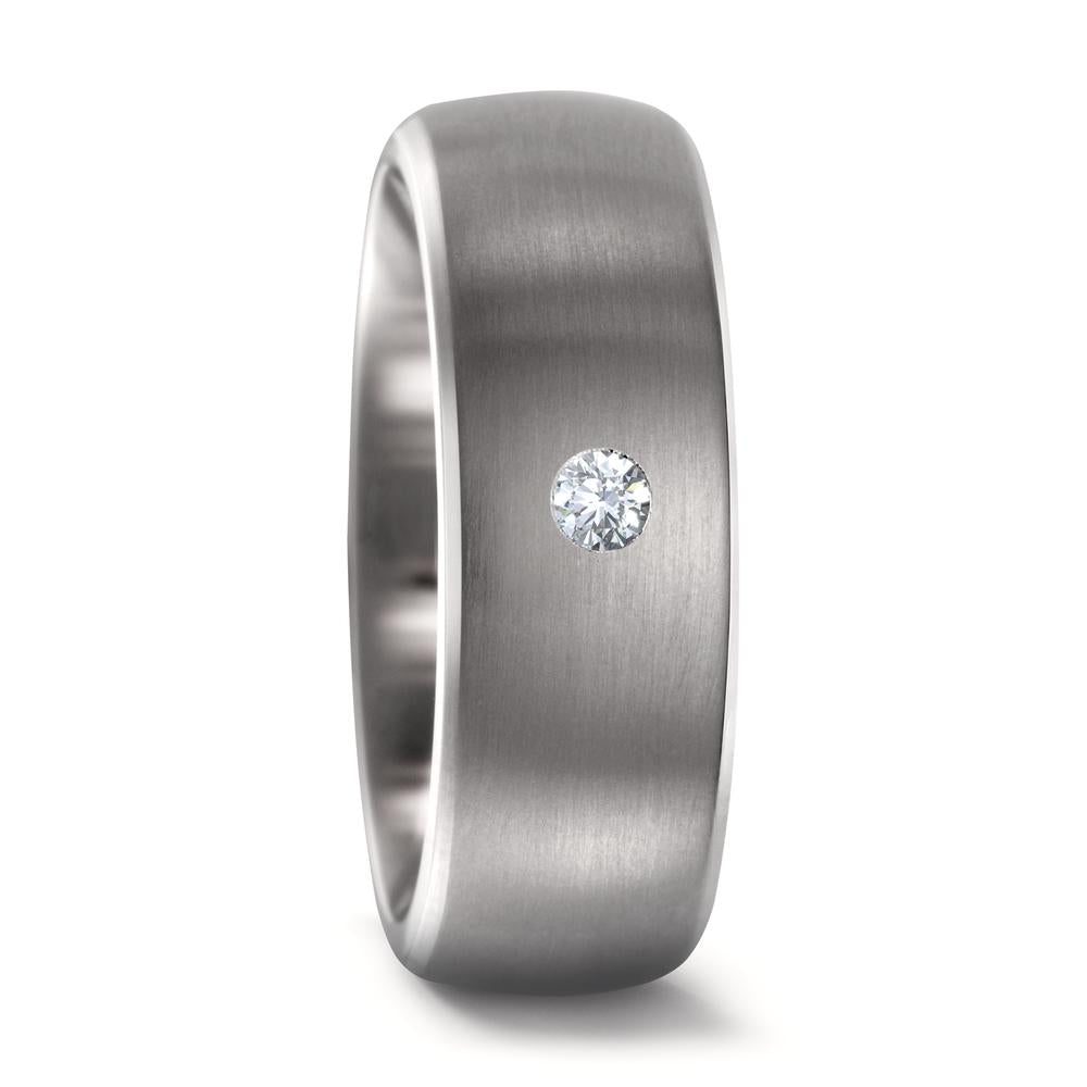 Partnerring Titanium Diamant 0.03 ct, w-si