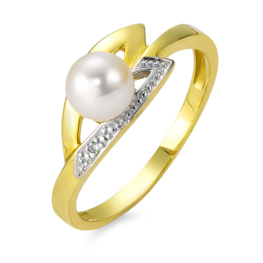 Bague Or jaune 18K perle d'eau douce