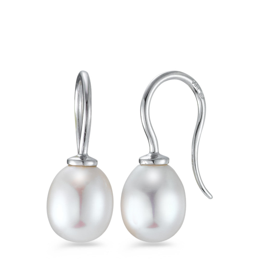 Pendant d'oreilles Or blanc 18K perle d'eau douce