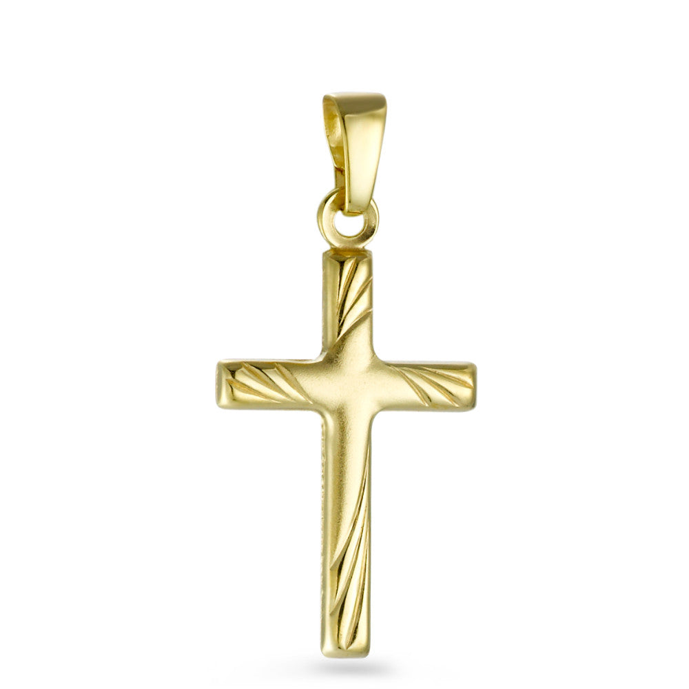 Anhänger 750/18 K Gelbgold Kreuz