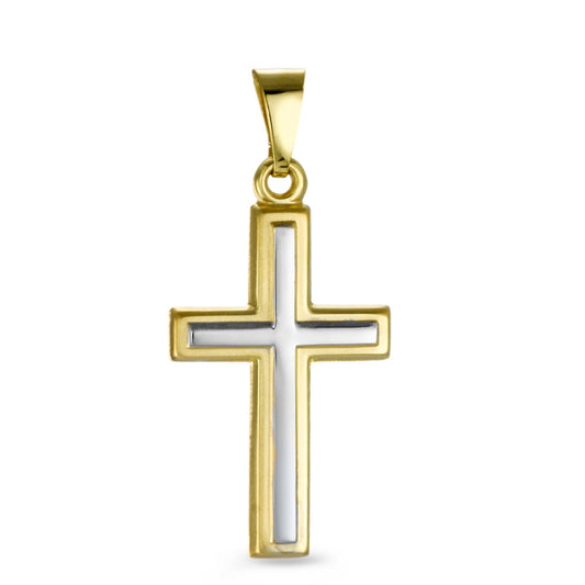 Anhänger 750/18 K Gelbgold Kreuz