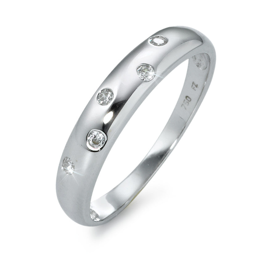 Fingerring 750/18 K Weissgold Zirkonia