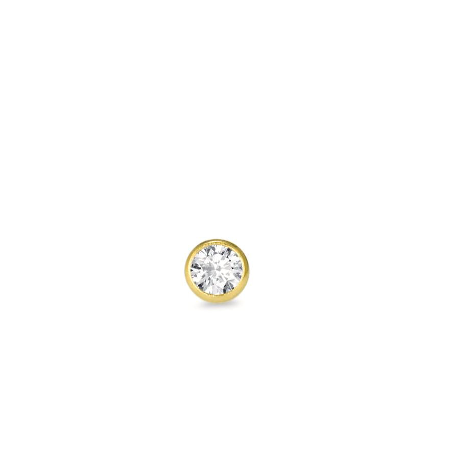 Oorknop 1 stuk 750/18K geel goud Diamant 0.05 ct