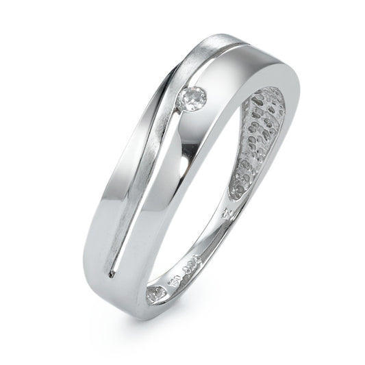 Fingerring 750/18 K Weissgold Diamant 0.04 ct, p1