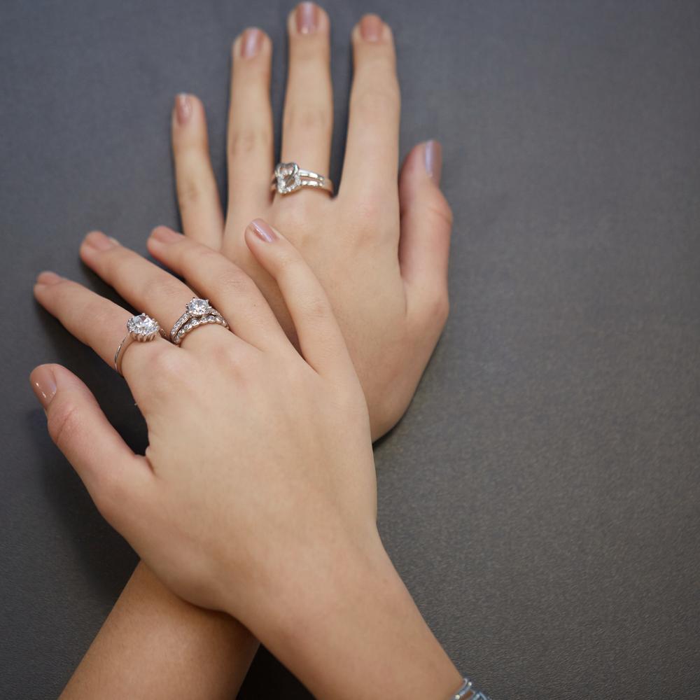 Bague solitaire Argent