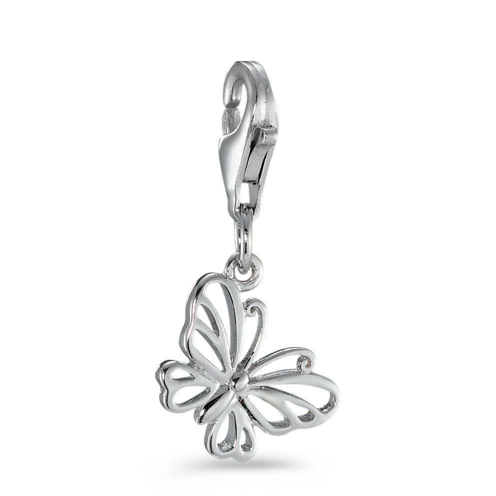 Charms Argent Rhodié Papillon