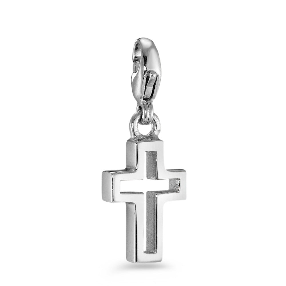 Charms Argent Rhodié Croix