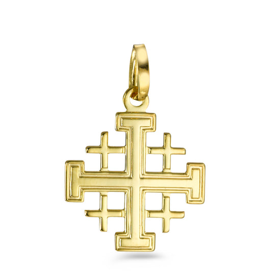 Pendentif Or jaune 9K Croix