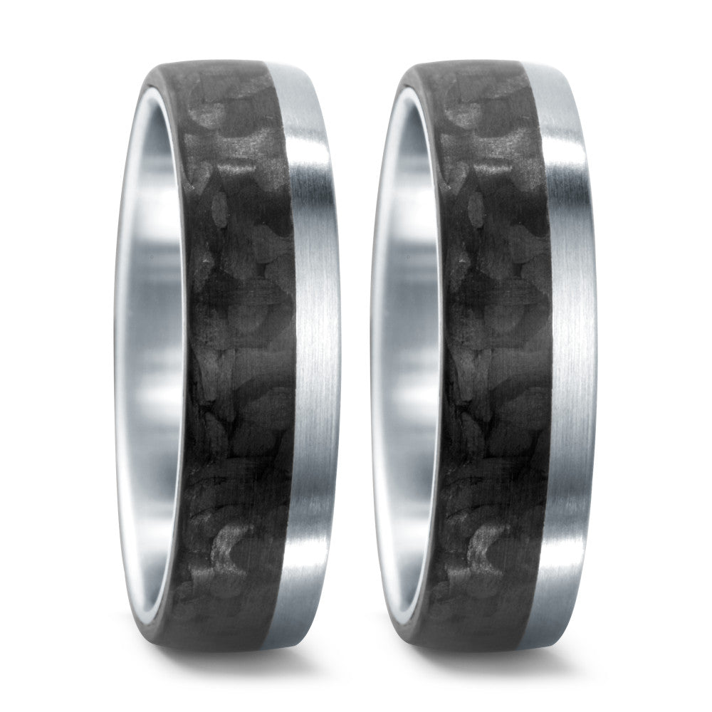 Partnerring Edelstahl, Carbon