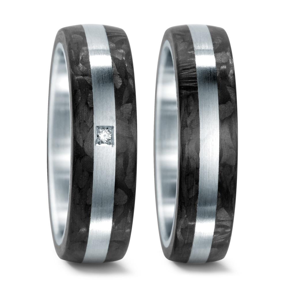 Partnerring Edelstahl, Carbon