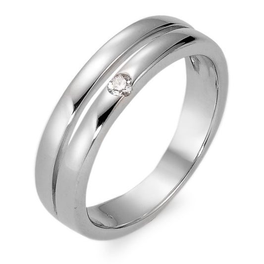 Ring 750/18K krt witgoud Diamant 0.05 ct, w-si