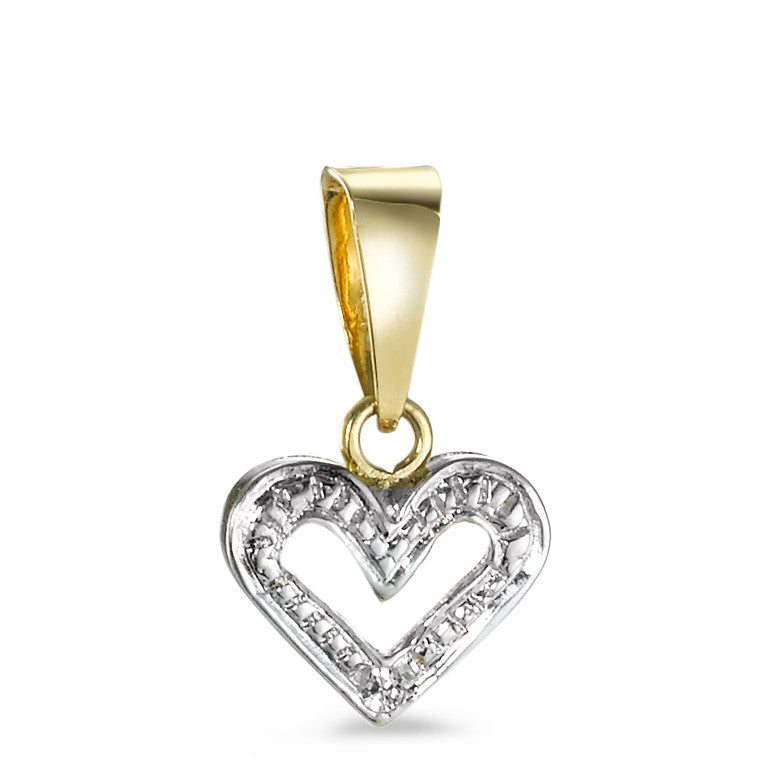 Pendentif Or jaune 18K Zircone Coeur