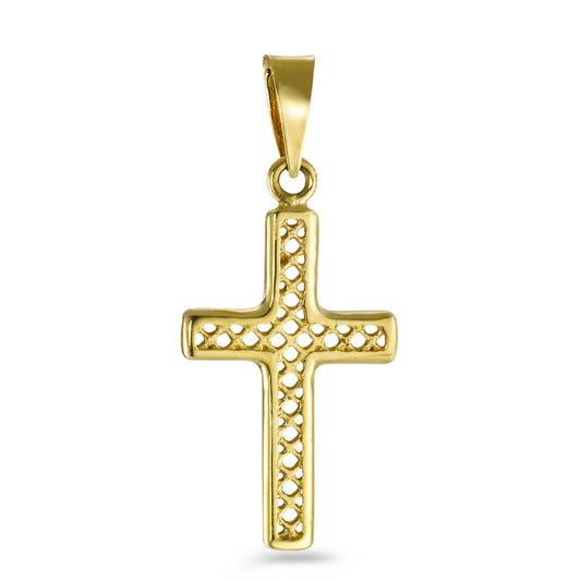 Anhänger 750/18 K Gelbgold Kreuz