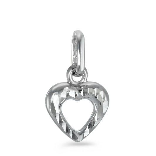 Pendentif Or blanc 9K Coeur