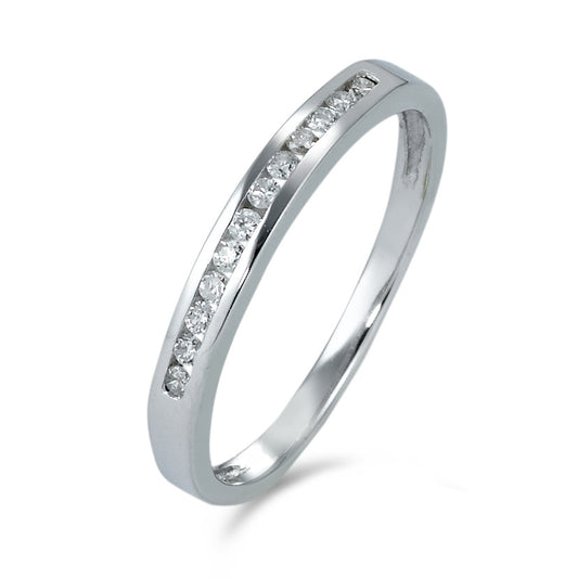 Memory Ring 750/18 K Weissgold Diamant 0.12 ct, 12 Steine, p1